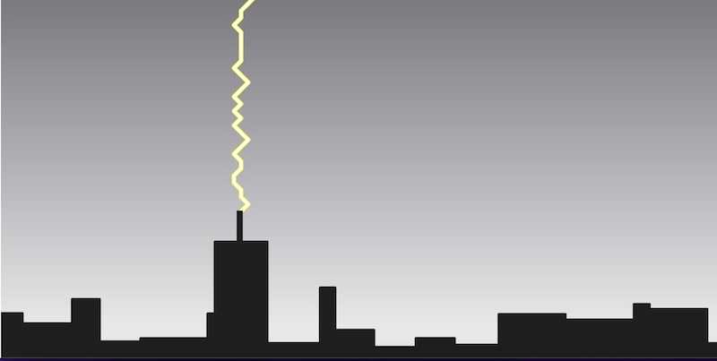 A* pathfinding algorithm made to look like lightning