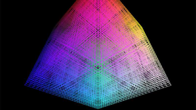 Pulsating 3D Rainbow Menger Sponge!